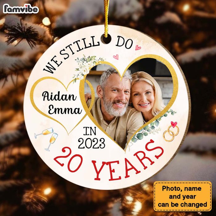 Personalized 20th Anniversary Gift For Couple We Still Do Circle Ornament 29063 1