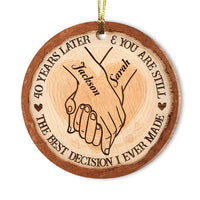 Personalized 40 Years Decision Anniversary Circle Ornament 29064 thumb 1