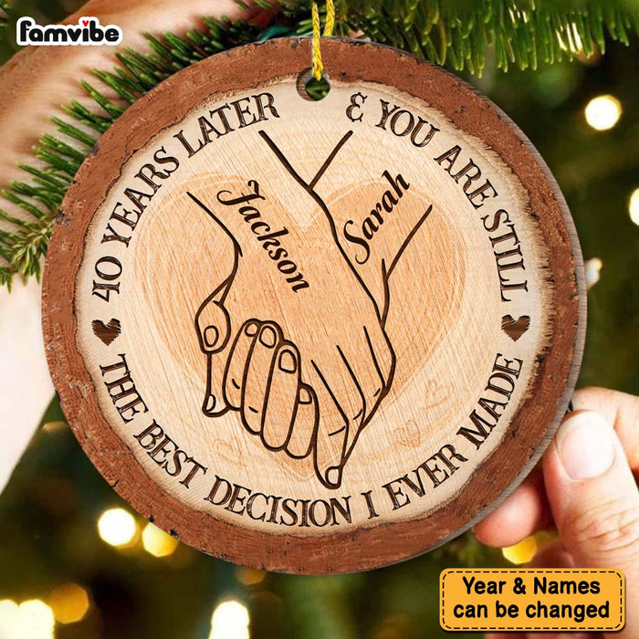 Personalized 40 Years Decision Anniversary Circle Ornament 29064 1
