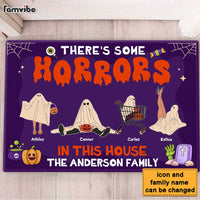 Personalized Family Halloween Horrors In This House Doormat  29065 thumb 1