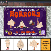 Personalized Family Halloween Horrors In This House Doormat  29065 thumb 1