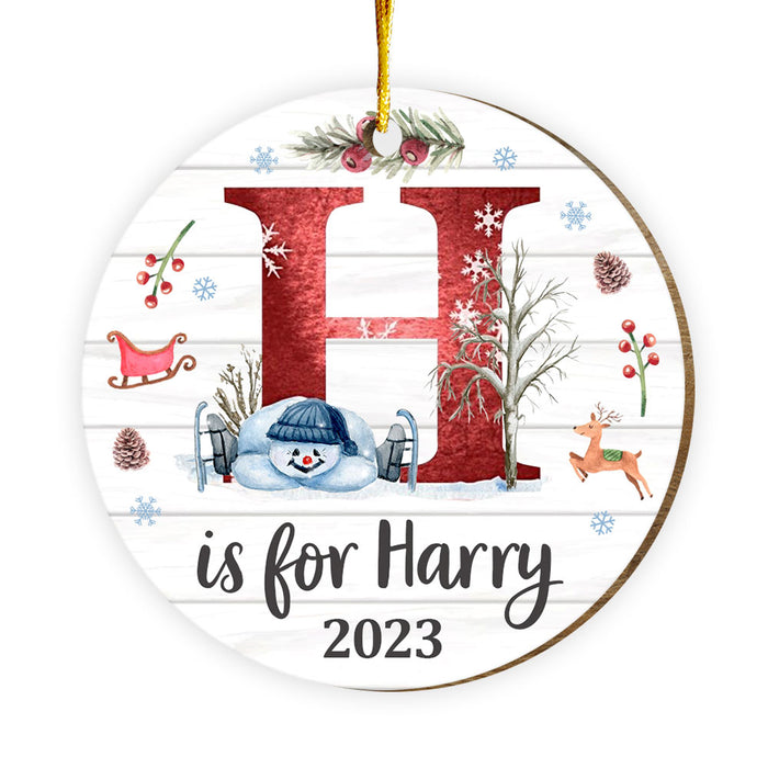 Personalized Name Ornament Grandson Circle Ornament 29066 1