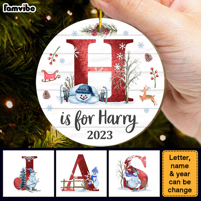 Personalized Name Ornament Grandson Circle Ornament 29066 1