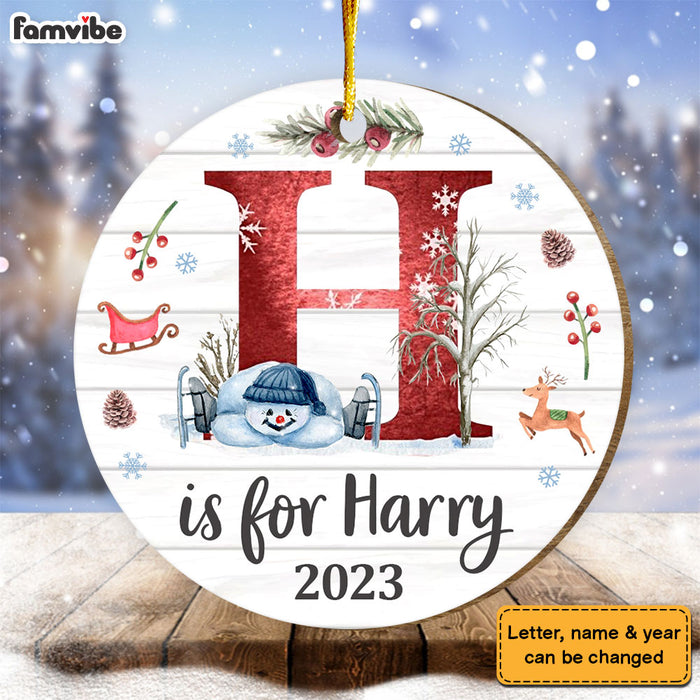 Personalized Name Ornament Grandson Circle Ornament 29066 1