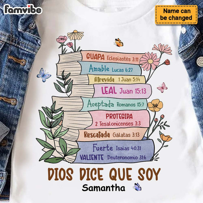 Personalized Gift For Granddaughter God Says I Am Spanish Kid T Shirt 29067 1