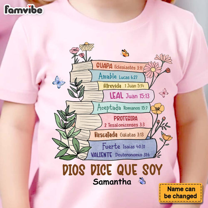 Personalized Gift For Granddaughter God Says I Am Spanish Kid T Shirt 29067 1