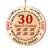Personalized 30 Years Wedding Anniversary Circle Ornament 29069 1