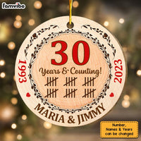 Personalized 30 Years Wedding Anniversary Circle Ornament 29069 thumb 1