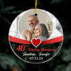 Personalized 40th Anniversary Gift For Couple Upload Photo Circle Ornament 29071 1