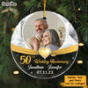Personalized 40th Anniversary Gift For Couple Upload Photo Circle Ornament 29071 1