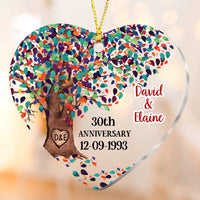 Personalized 30th Anniversary Gift For Couple Tree Heart Ornament 29072 thumb 1