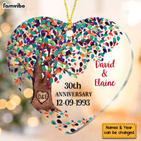Personalized 30th Anniversary Gift For Couple Tree Heart Ornament 29072 thumb 1