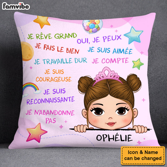 Personalized I Dream Big Granddaughter France Pillow 29073 1