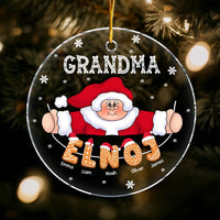 Personalized Gift For Grandma Mrs Claus Cookies Circle Ornament 29074 thumb 1