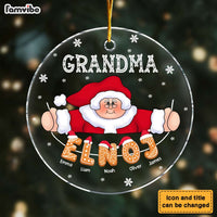 Personalized Gift For Grandma Mrs Claus Cookies Circle Ornament 29074 thumb 1
