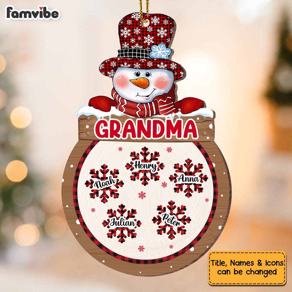 Personalized Christmas Gift For Grandma Ornament 29076 Primary Mockup