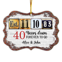 Personalized 30 Years Down Forever To Go Anniversary Benelux Ornament 29082 thumb 1