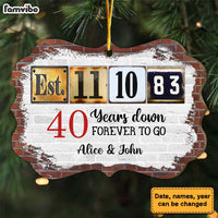 Personalized 30 Years Down Forever To Go Anniversary Benelux Ornament 29082 thumb 1