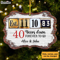 Personalized 30 Years Down Forever To Go Anniversary Benelux Ornament 29082 thumb 1