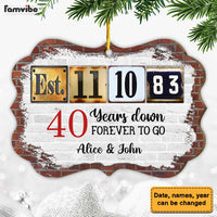 Personalized 30 Years Down Forever To Go Anniversary Benelux Ornament 29082 thumb 1