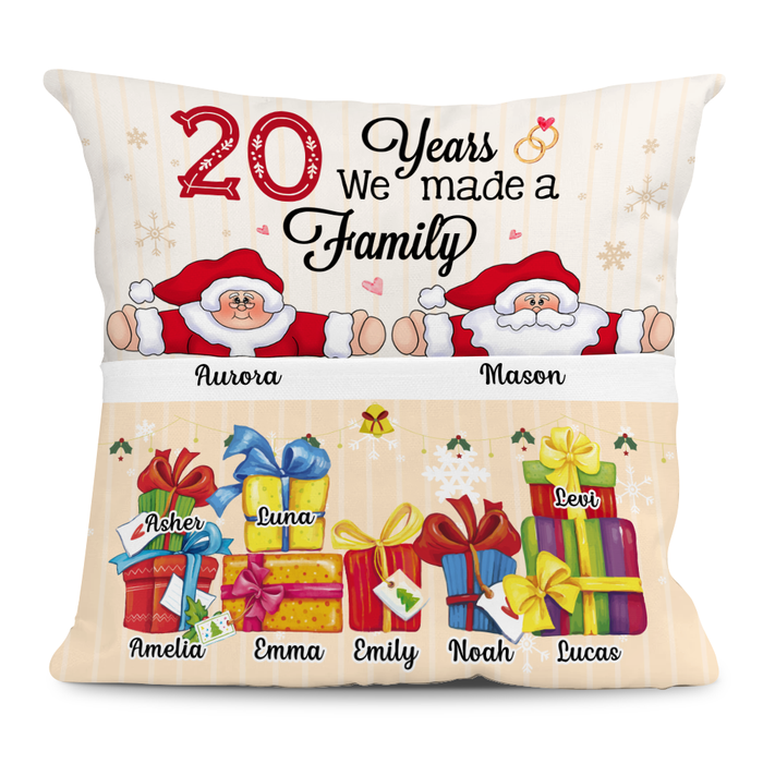 Personalized Anniversary Gift For Couple 20 Years We Made A Family Pocket Pillow 29085 1