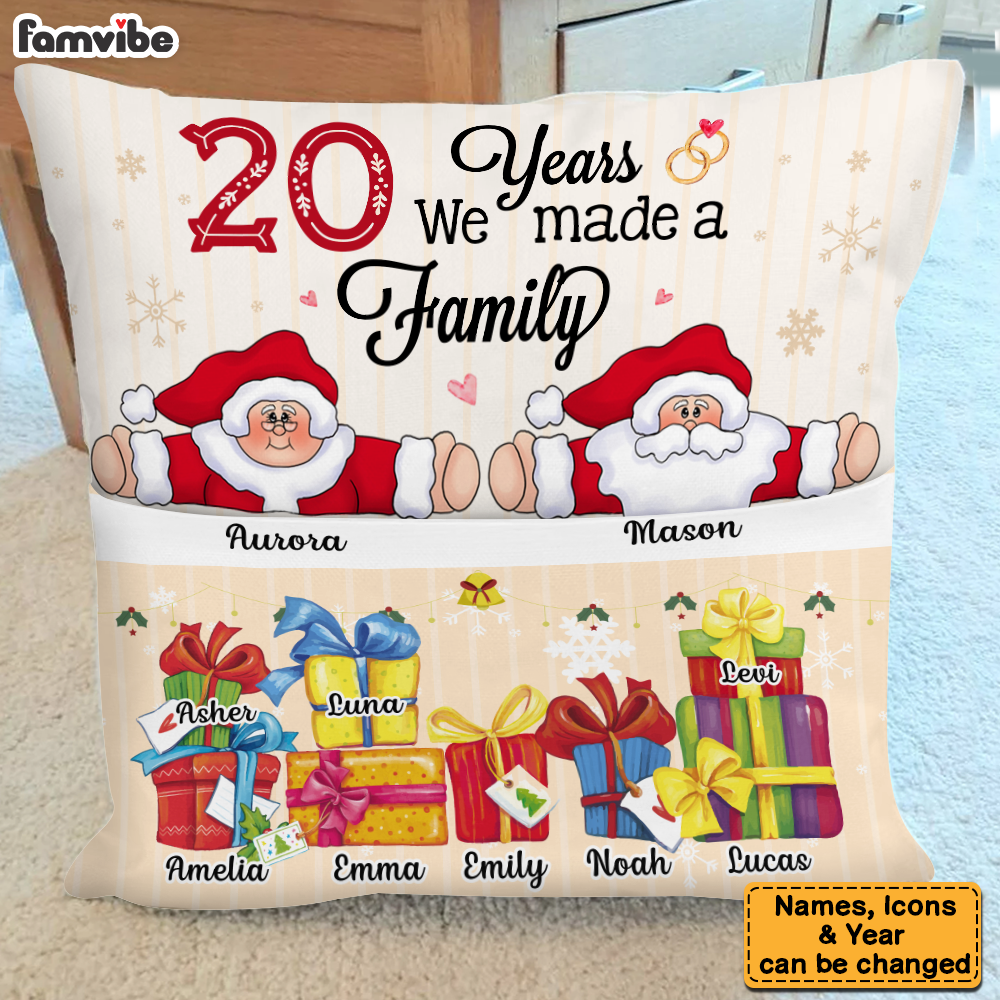 Personalized Anniversary Gift For Couple 20 Years We Made A Family Pocket Pillow 29085 Primary Mockup
