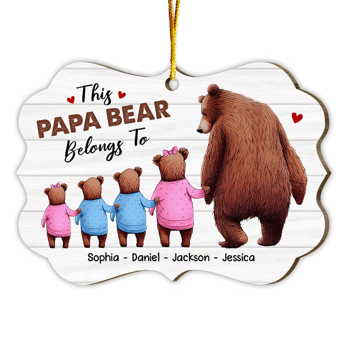 Personalized This Papa Bear Belongs To Benelux Ornament 29086 1