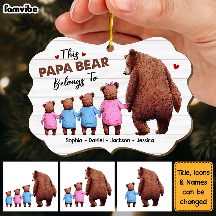 Personalized This Papa Bear Belongs To Benelux Ornament 29086 1