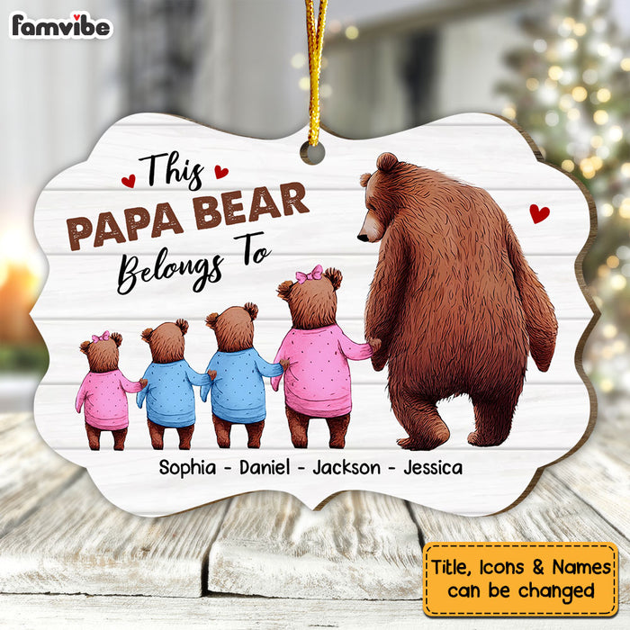 Personalized This Papa Bear Belongs To Benelux Ornament 29086 1