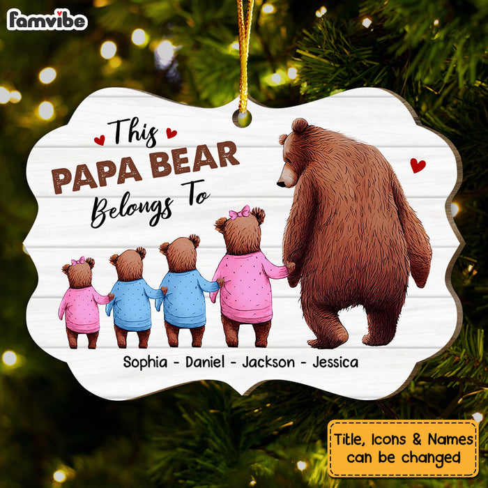 Personalized This Papa Bear Belongs To Benelux Ornament 29086 1