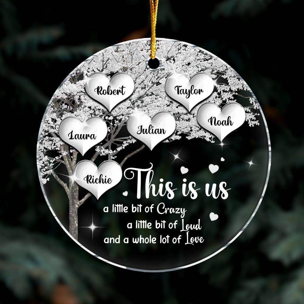 Personalized Christmas Gift For Family Tree This Is Us Circle Ornament 29087 Primary Mockup