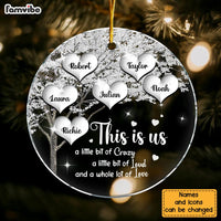 Personalized Christmas Gift For Family Tree This Is Us Circle Ornament 29087 thumb 1