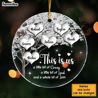 Personalized Christmas Gift For Family Tree This Is Us Circle Ornament 29087 Mockup 2