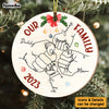 Personalized Our Family Hand Line Art Circle Ornament 29089 1