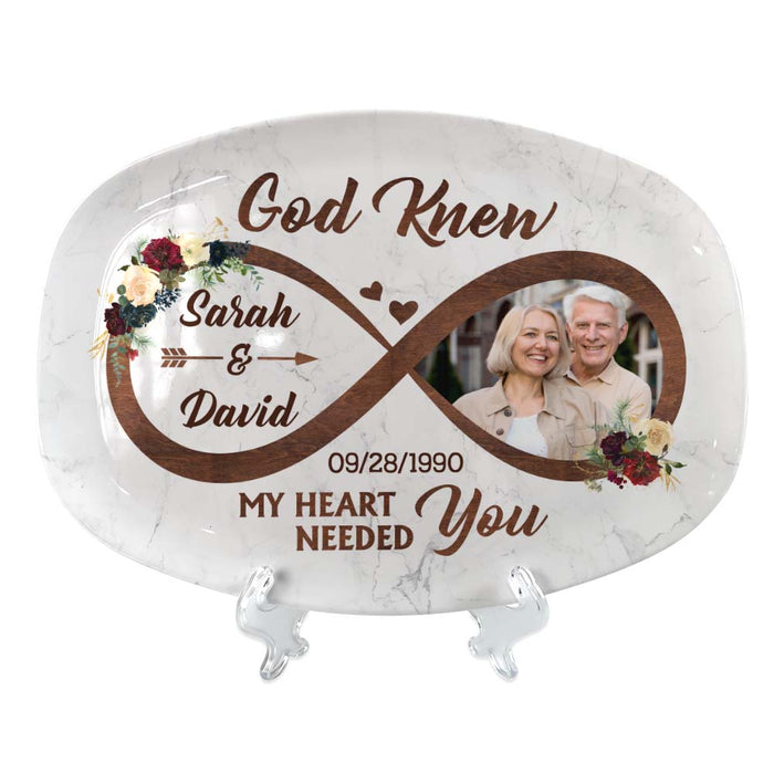 Personalized Photo Wedding Anniversary Gift For Couple Plate 29108 1