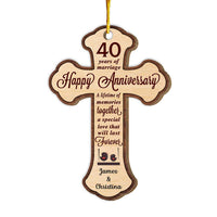 Personalized 40th Wedding Anniversary Religious 40 Years Of Marriage Ornament 29110 thumb 1