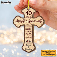 Personalized 40th Wedding Anniversary Religious 40 Years Of Marriage Ornament 29110 thumb 1