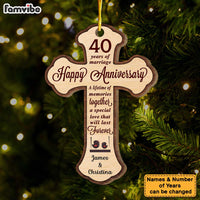 Personalized 40th Wedding Anniversary Religious 40 Years Of Marriage Ornament 29110 thumb 1
