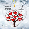 Personalized 40th Wedding Anniversary 40 Years Of Marriage Heart Ornament 29111 1