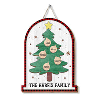 Personalized Family Christmas Tree Wood Sign 29113 thumb 1