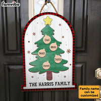 Personalized Family Christmas Tree Wood Sign 29113 thumb 1