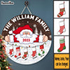 Personalized Hanging Stockings Family Christmas Round Wood Sign 29114 1