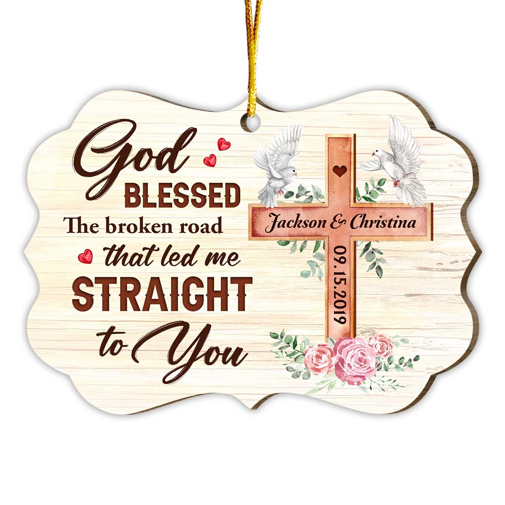 Personalized Christmas Religious Gift For Couple Cross Benelux Ornament 29116 Primary Mockup