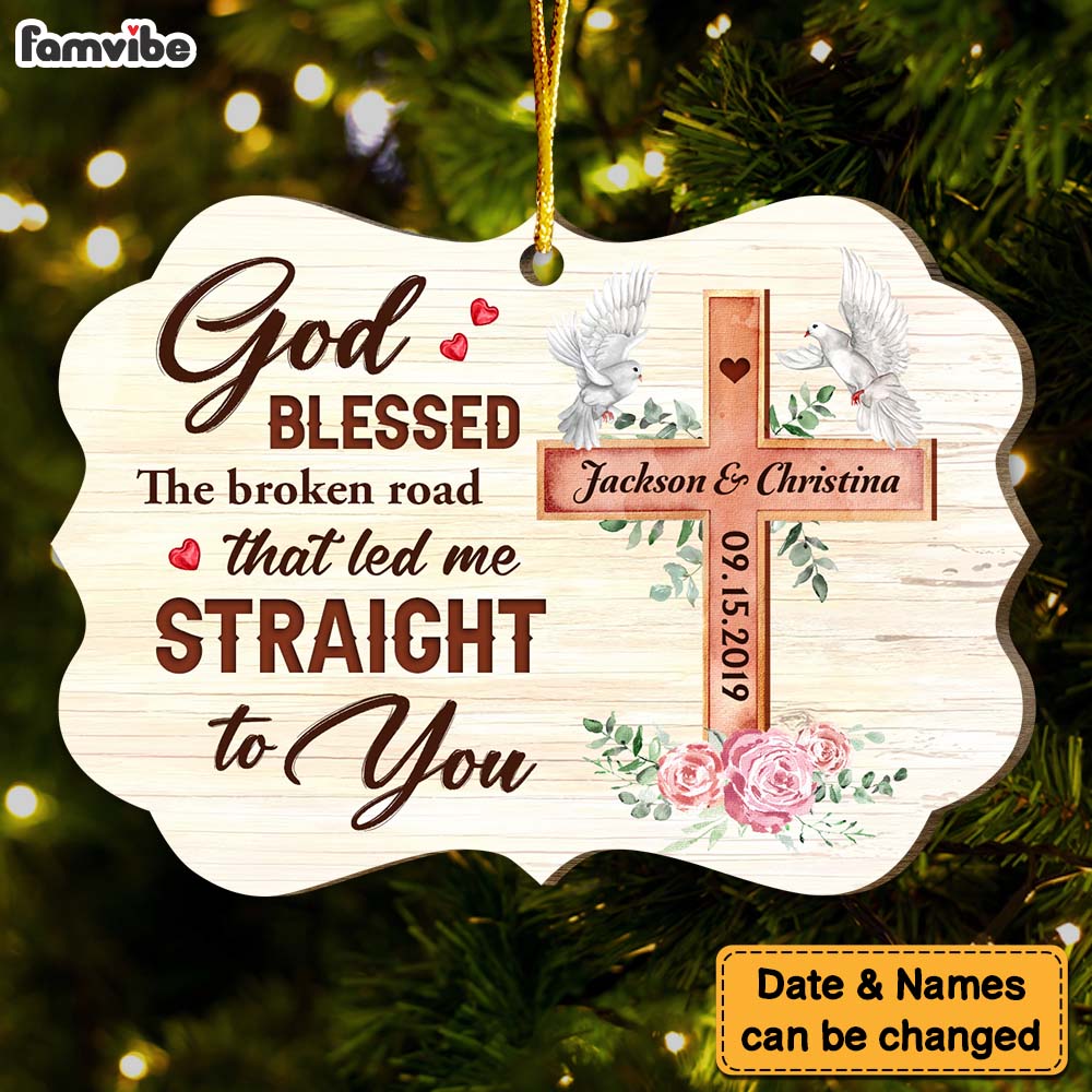 Personalized Christmas Religious Gift For Couple Cross Benelux Ornament 29116 Primary Mockup
