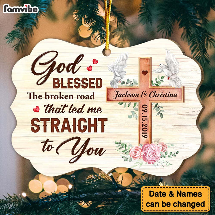 Personalized Christmas Religious Gift For Couple Cross Benelux Ornament 29116 1