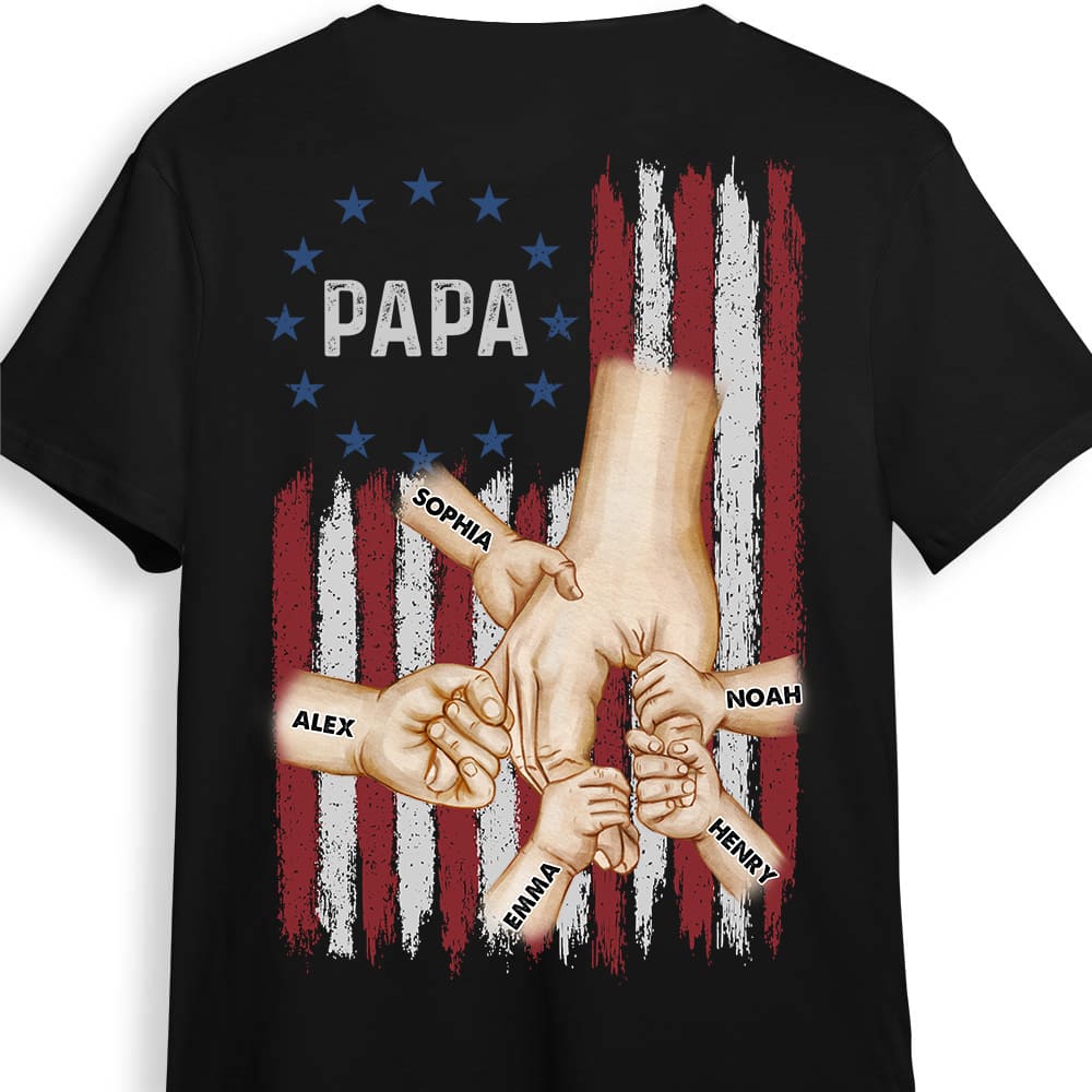 Personalized Gift For Grandpa American Flag Shirt 29117 Primary Mockup