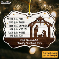Personalized Love Like Jesus Christmas Nativity Scene Benelux Ornament 29118 thumb 1