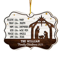 Personalized Love Like Jesus Christmas Nativity Scene Benelux Ornament 29118 thumb 1
