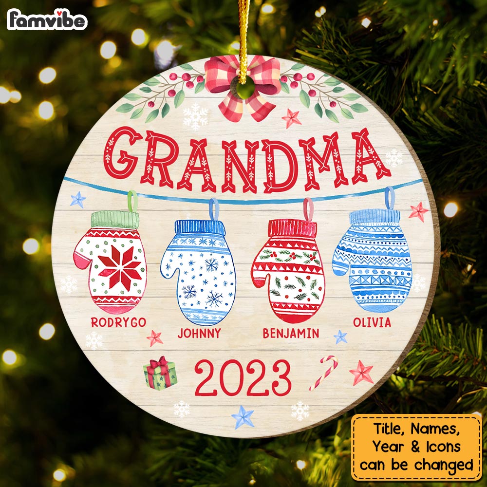 Personalized 'Little Santas' Grandma Ornament: Festive Gift for Grandma -  Famvibe