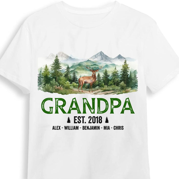 Personalized Gift For Grandpa Forest Lanscape Watercolor Shirt - Hoodie - Sweatshirt 29129 1